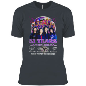 Black Sabbath band 51 Years 1971-2021 signatures shirt