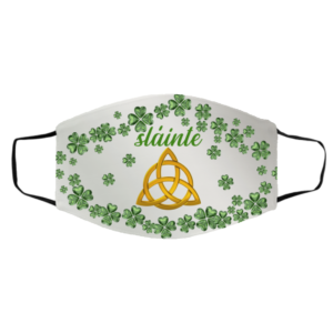 Irish Celtic Trinity Knot Slaint? Shamrock St Patrick?s Day Face Mask Cover