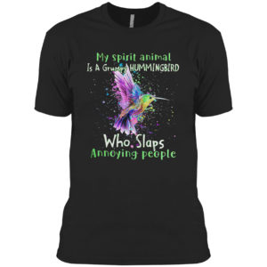 My spirit animal is a Grumpy Hummingbird who slaps annoying people shirt