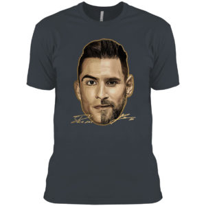 Cristiano Ronaldo Lionel Messi face best soccer player signatures shirt