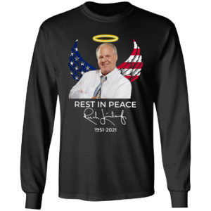 Rush Limbaugh Angel American flag rest in peace 1951-2021 signatures shirt