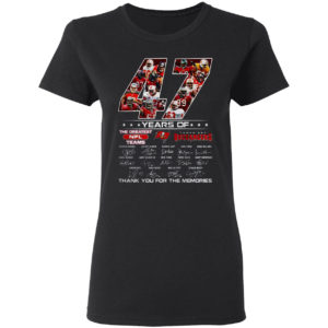 Tampa Bay Buccaneers 47 Years Of The Greatest NFL Teams Signed Thank You Memories Shirt