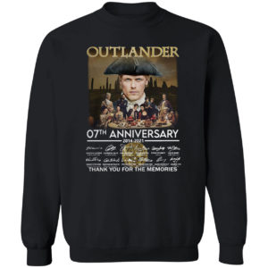 Outlander 07th anniversary thank you for the memories signatures shirt