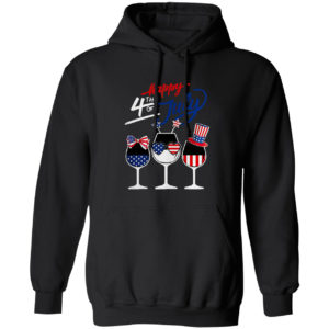 Wine Happy 4th Of July American Flag Shirt
