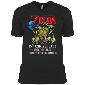 The Legend Of Zelda 35Th Anniversary 1986 2021 Thank You For The Memories Shirt