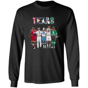 Texas Olajuwon 34 Biggio 7 Staubach 12 Duncan 21 9 signatures shirt
