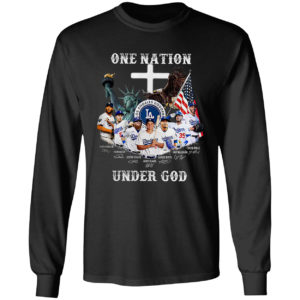 Los Angeles Dodgers One nation Under God signatures shirt