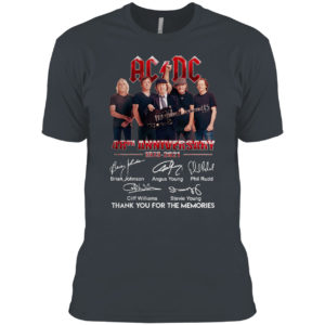 ACDC 48th anniversary 1973-2021 thank you for the memories signatures shirt