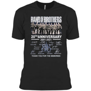 Band of brothers 20th anniversary 2001 2021 thank you for the memories shirt