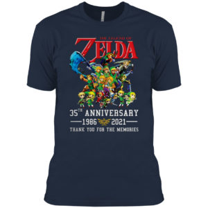 The Legend Of Zelda 35Th Anniversary 1986 2021 Thank You For The Memories Shirt