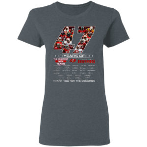 Tampa Bay Buccaneers 47 Years Of The Greatest NFL Teams Signed Thank You Memories Shirt