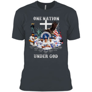Los Angeles Dodgers One nation Under God signatures shirt