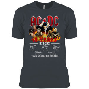 AC DC 48 years thank you for the memories signatures shirt