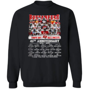 Buccaneers Tampa Bay Buccaneers 35TH Anniversary 1976 2021 signatures shirt