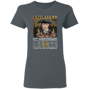 Outlander 07th anniversary thank you for the memories signatures shirt