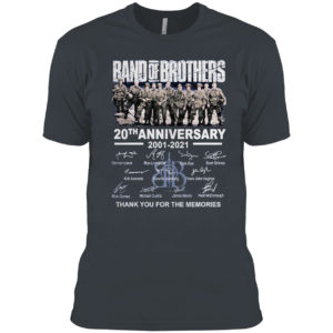 Band of brothers 20th anniversary 2001 2021 thank you for the memories shirt