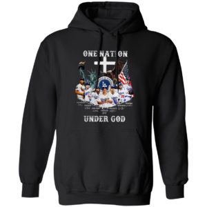 Los Angeles Dodgers One nation Under God signatures shirt
