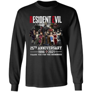 25th Anniversary 1966 2021 Of The Resident Evil Thank You For The Memories Shirt