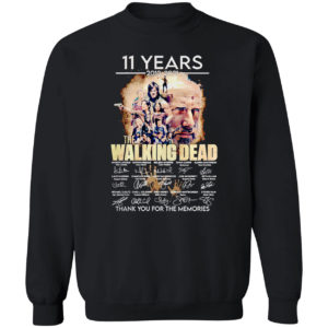 11 years 2010 2021 The Walking Dead thank you for the memories shirt