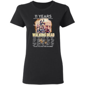 11 years 2010 2021 The Walking Dead thank you for the memories shirt