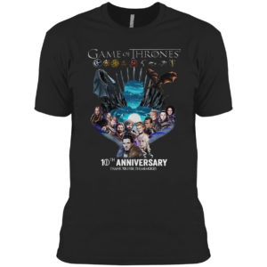 Game Of Thrones 10th anniversary thank you for the memories shirt