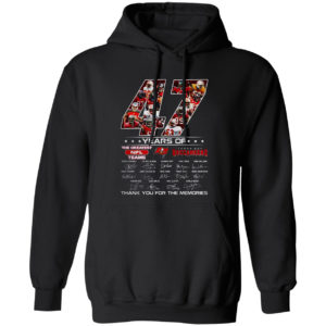 Tampa Bay Buccaneers 47 Years Of The Greatest NFL Teams Signed Thank You Memories Shirt