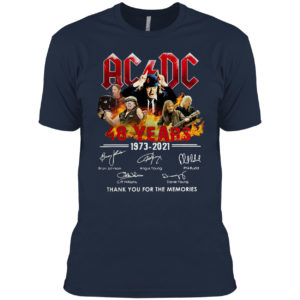 AC DC 48 years thank you for the memories signatures shirt