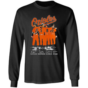 Orioles Frank Robinson Brooks Robinson Cal Ripken Jim Palmer signatures shirt
