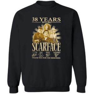 38 Years 2013 2021 Scarface thank You for the memories signatures shirt