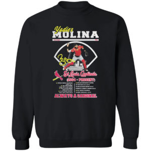 Yadier Molina St.Louis Cardinals always a Cardinal shirt