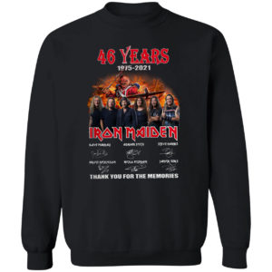 46 years 1975 2021 Iron Maiden thank you for the memories signature shirt