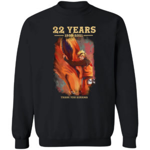 22 years naruto 1999 2021 thank you kurama shirt
