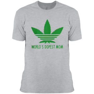 Weed Adidas logo world’s dopest mom shirt