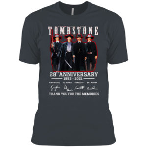 Top Tombstone 28th Anniversary Thank You For The Memories Signatures Shirt