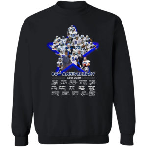 Dallas Cowboys 60th anniversary 1960 2020 signatures shirt