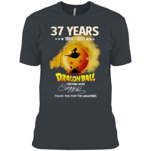 Son Goku 37 Years Of 1984-2021 Dragon Ball Z Signature Thank You For The Memories Shirt
