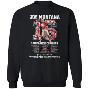 2021 Joe Montana 16 san francisco 49ers 1979 1992 signature shirt