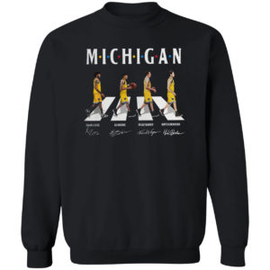 Abbey Road Michigan Isaiah Livers Eli Brooks Franz Wagner Hunter Dickinson signatures shirt