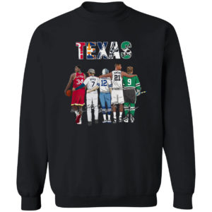 Texas Olajuwon 34 Biggio 7 Staubach 12 Duncan 21 9 signatures shirt