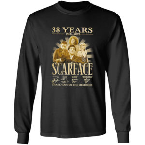 38 Years 2013 2021 Scarface thank You for the memories signatures shirt