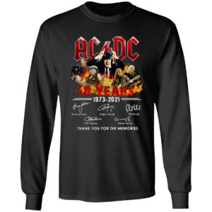 AC DC 48 years thank you for the memories signatures shirt