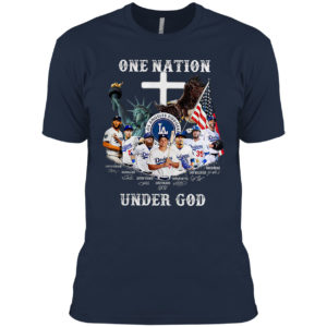 Los Angeles Dodgers One nation Under God signatures shirt