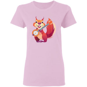 Squirrel Music Banjo Musician Rodent Small Animal Lover T-shirt