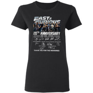 Fast and furious 9 films thank you for the memories signatures shirt