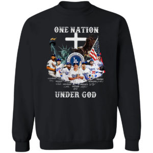Los Angeles Dodgers One nation Under God signatures shirt