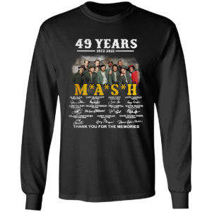 49 years 1972-2021 Mash thank you for the memories signatures shirt