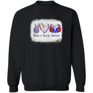 Peace love America navy USA shirt