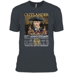 Outlander 07th anniversary thank you for the memories signatures shirt