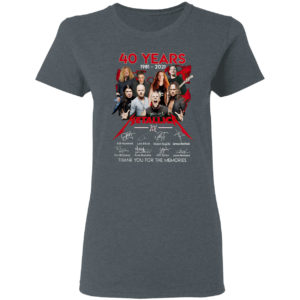 40 years 1981 2021 Metallica Kirk Hammett Lars Ulrich signatures shirt