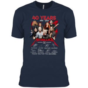 40 years 1981 2021 Metallica Kirk Hammett Lars Ulrich signatures shirt